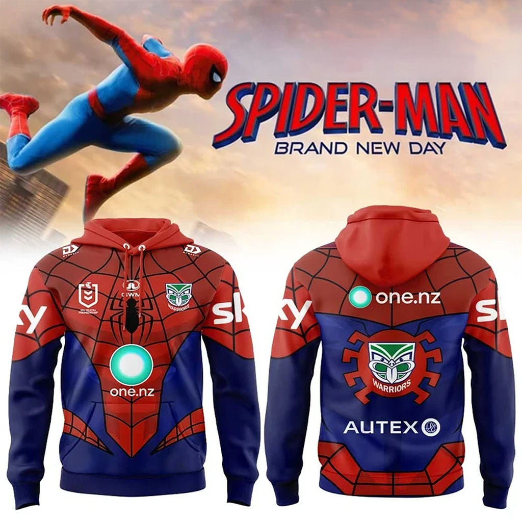 New Zealand Warriors X Spider-Man Brand New Day Hoodie 2026 NZ Warriors Merch Gift For Fans - Merchluma