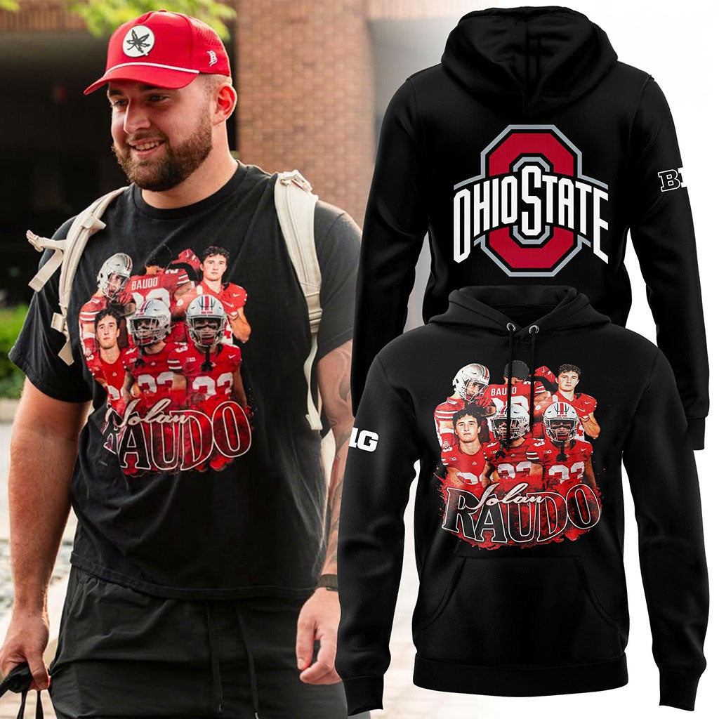 Nolan Baudo Ohio State Football Hoodie Nolan Baudo Buckeyes Merch Gift For Football Fans - Merchluma