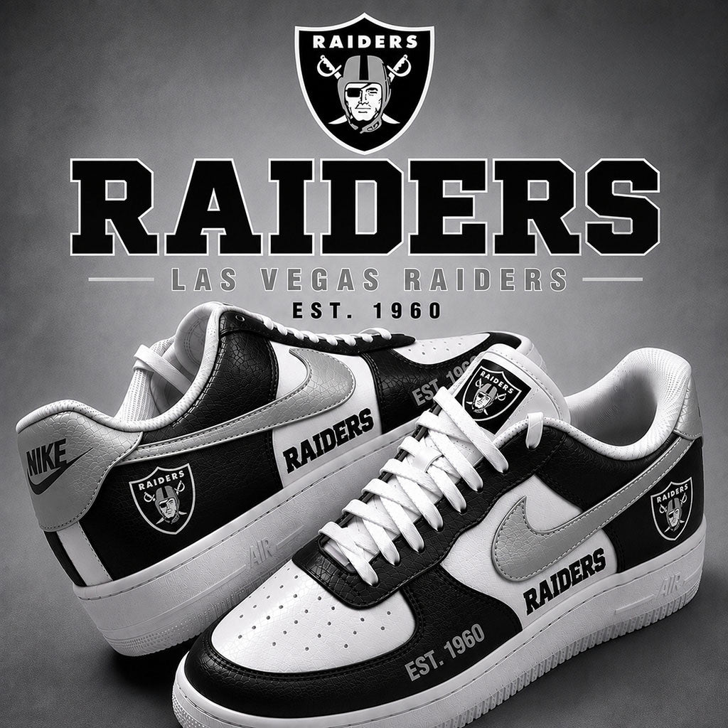 Las Vegas Raiders 2026 Shoes Game Day Sneakers LV Raiders Merch Gift Ideas For Football Fans - Merchluma