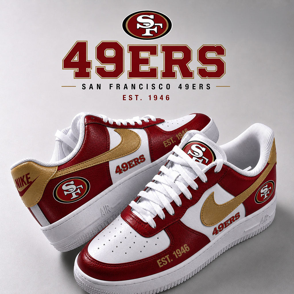 San Francisco 49ers 2026 Sneakers Gameday Shoes SF 49ers Merch Football Related Gifts - Merchluma