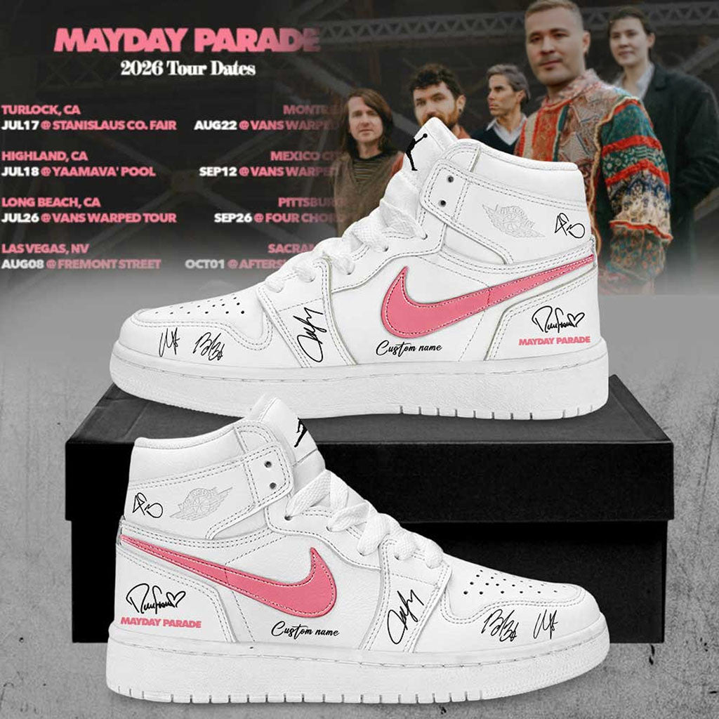 Personalized Mayday Parade 2026 Tour Dates Signed Sneakers Mayday Parade Merch Gift For Fans - Merchluma