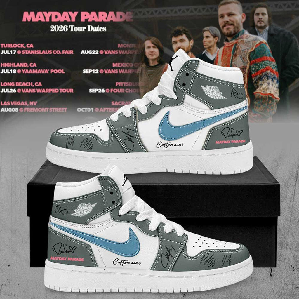 Personalized Mayday Parade 2026 Tour Dates Sneakers Mayday Parade Merch Gift For Fans - Merchluma