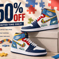 Philadelphia Eagles Autism Awareness Shoes Sneakers Eagles Merch Football Fan Gifts - Merchluma