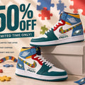 Philadelphia Eagles Autism Awareness Shoes Sneakers Philly Eagles Merch Present For Fans - Merchluma