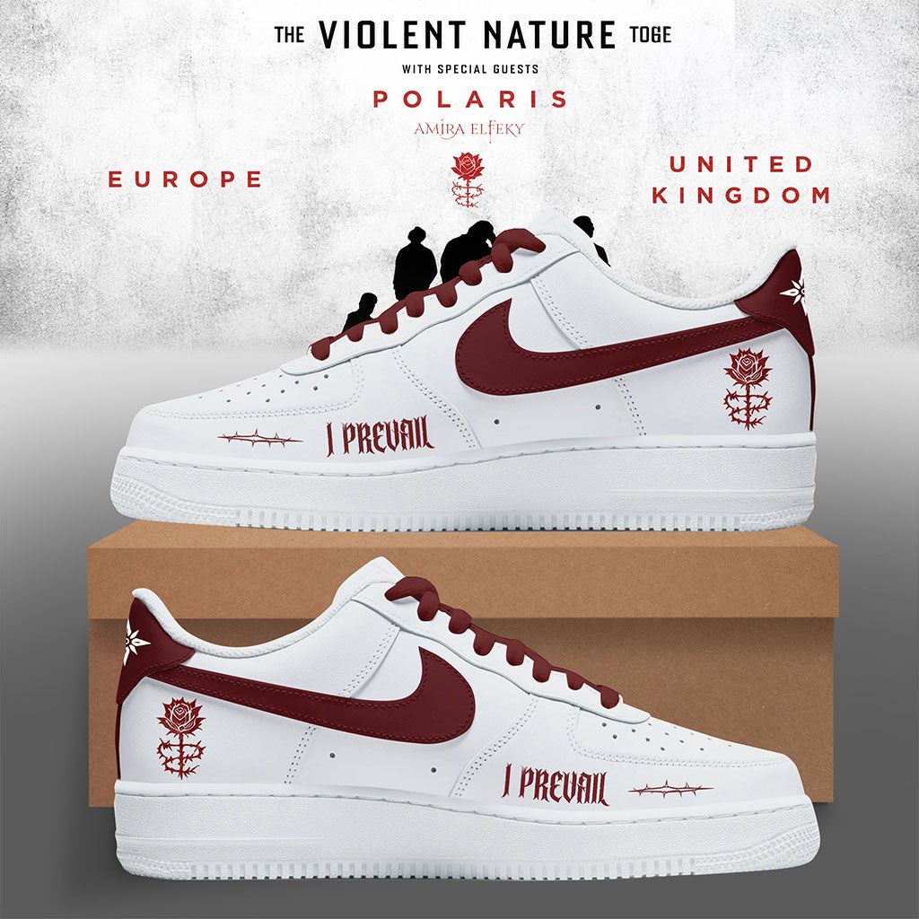 I Prevail The Violent Nature Tour 2026 Shoes Sneakers I Prevail Merch Gift For Music Lovers - Merchluma