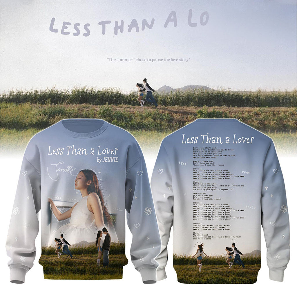 Jennie Less Than A Lover 2026 Sweatshirt Blackpink Jennie Merch Best Gift For Kpop Fans - Merchluma