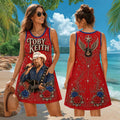 Toby Keith Red Rose Sleeveless Dress 2026 Toby Keith Merch Music Fan Apparel Gift For Her - Merchluma
