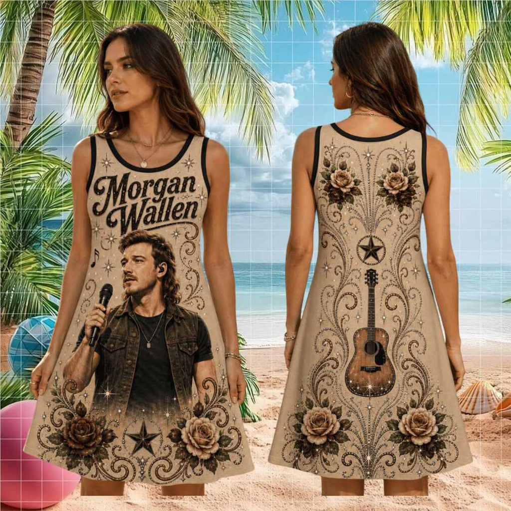 Morgan Wallen One Thing At A Time Vintage Sleeveless Dress 2026 Morgan Wallen Merch Women's - Merchluma