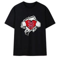 Boston Red Sox Heart Ripped Chest Shirt Red Sox Merch Game Day Outfits Baseball Gifts - Merchluma