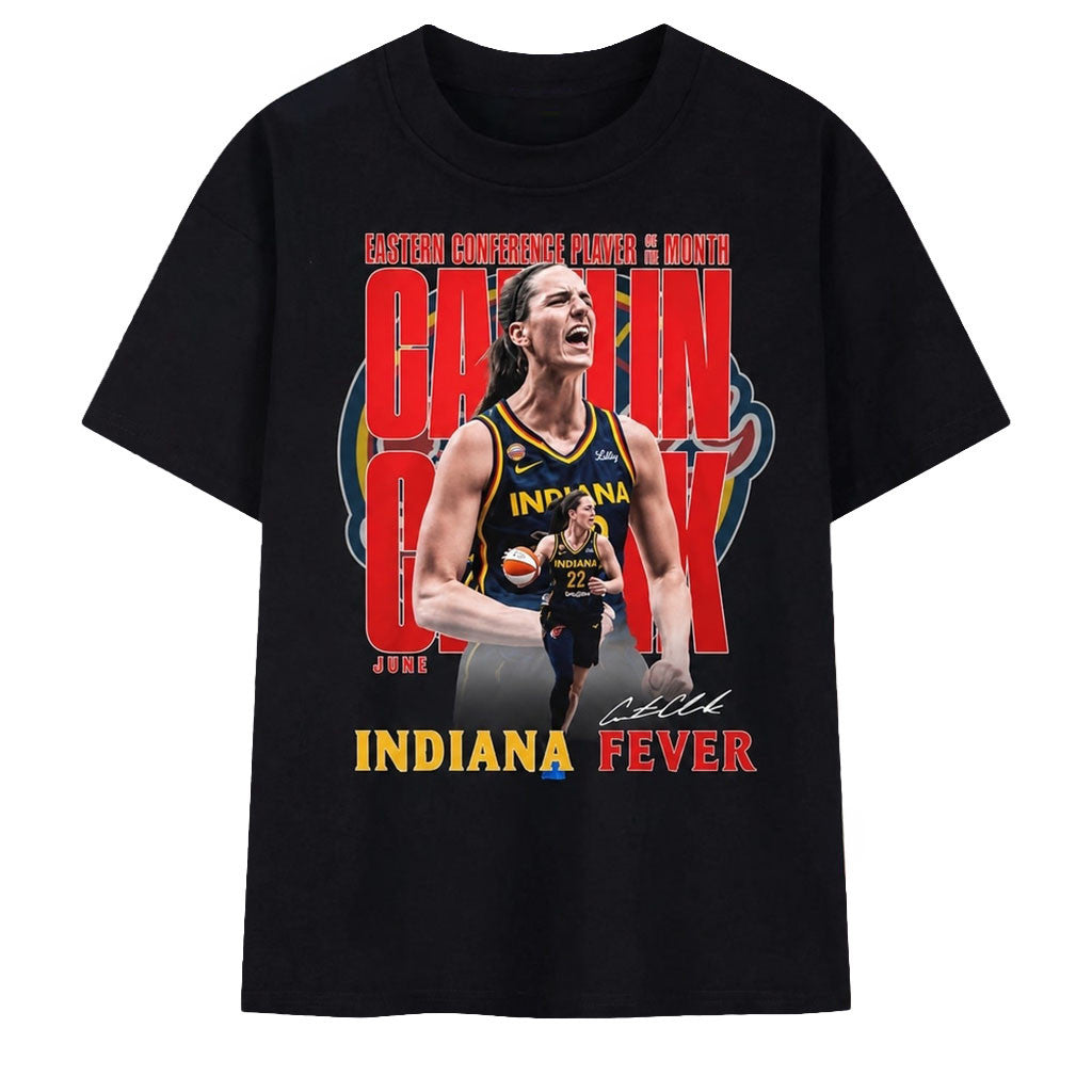 Caitlin Clark Player Of The Month Indiana Fever WNBA Shirt Indiana Fever Merch Gifts Ideas - Merchluma