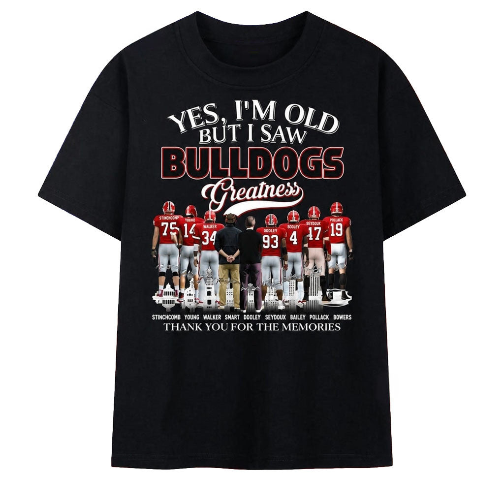 Georgia Bulldogs Greatness Signatures Vintage Shirt Georgia Bulldogs Merch Football Gifts - Merchluma