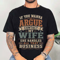 If You Wanna Argue Contact My Wife Shirt Funny Husband Sarcastic Tee Gifts For Husband - Merchluma