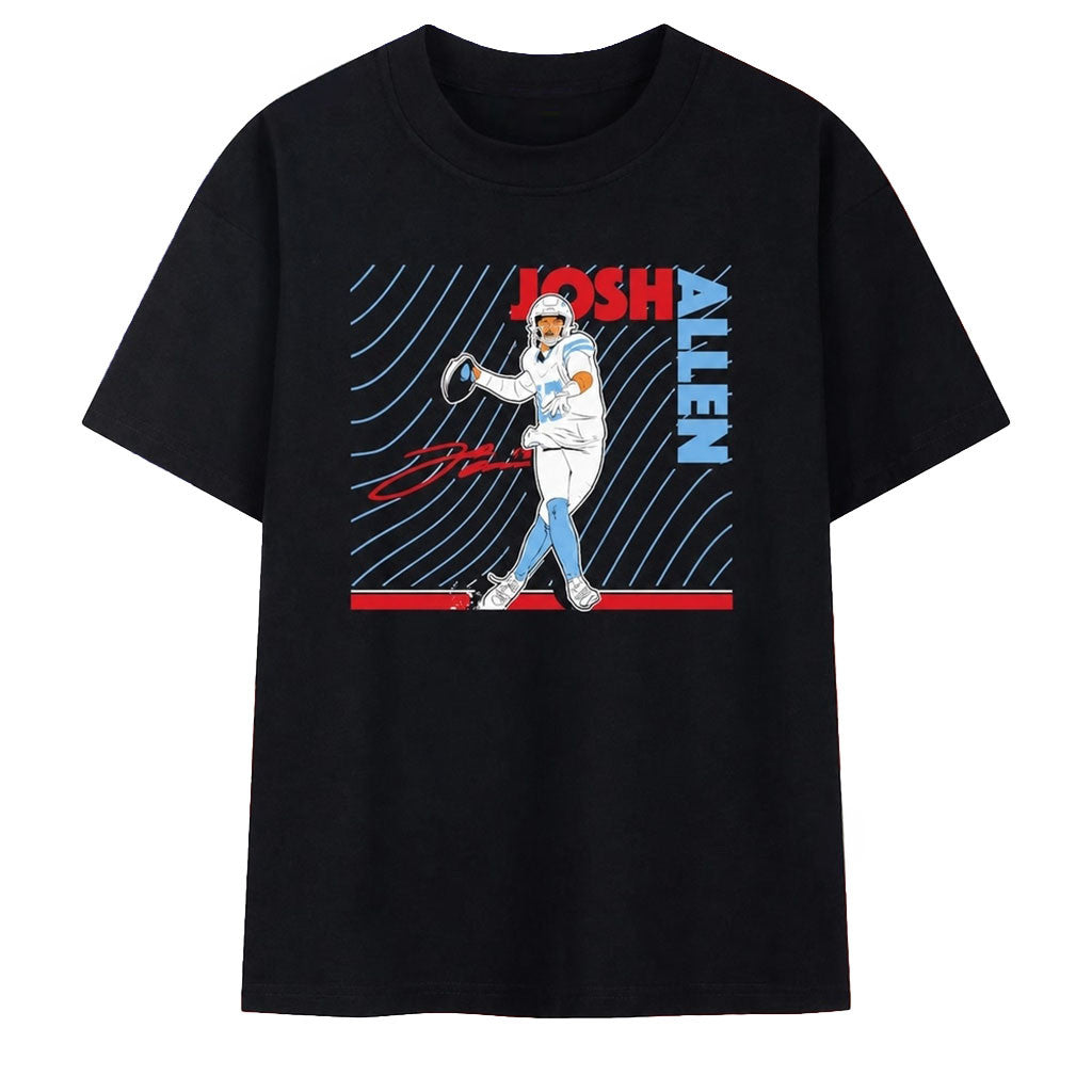 Josh Allen Signature Football Quarterback 2026 Shirt Buffalo Bills Merch Gifts Ideas - Merchluma