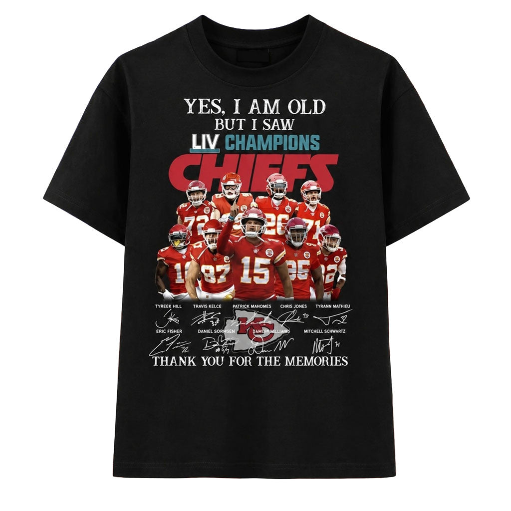 Kansas City Chiefs Merch Super Bowl LIV Champions Signatures Shirt KC Chiefs Game Day Outfits - Merchluma
