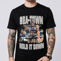 Seattle Seahawks Merch Sea Town Hold It Down Shirt Seahawks Meme Shirt Gifts For Fans - Merchluma