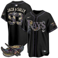 Tampa Bay Rays Merch X Nightmare Halloween Jack And Sally Baseball Jersey Rays Fan Gift - Merchluma
