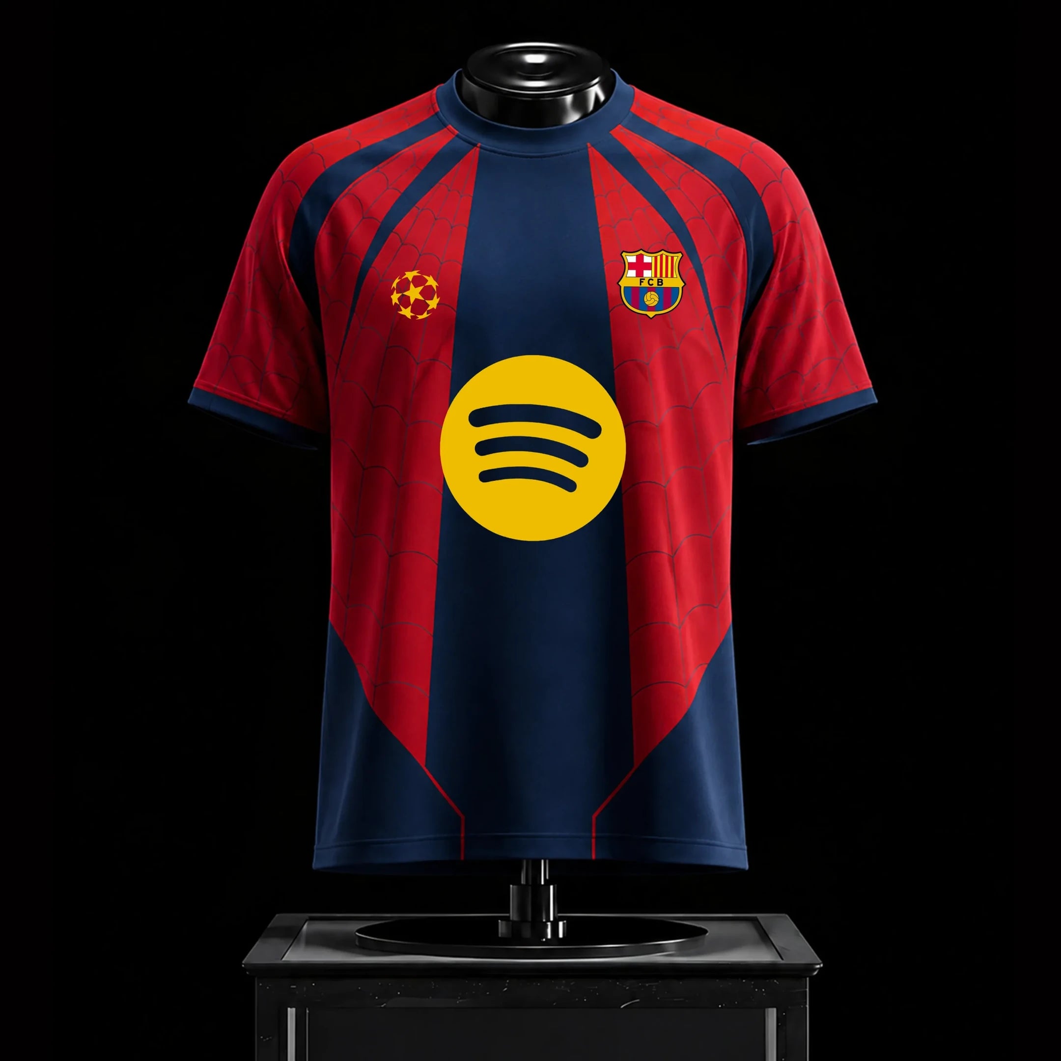 FC Barcelona Merch X Spiderman Mamba Style Football Jersey Spiderman Brand New Day Merch - Merchluma