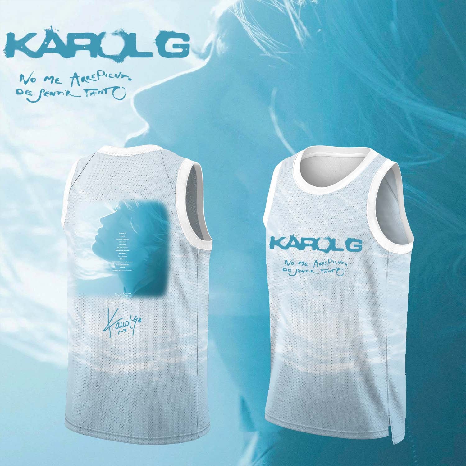 Karol G Merch No Me Arrepiento De Sentir Tanto Basketball Jersey Karol G Supports Gifts - Merchluma