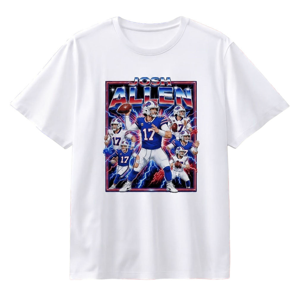 Josh Allen Buffalo Bills 17 Galactic Storm 2026 Shirt Buffalo Bills Merch Josh Allen Fan Gifts - Merchluma