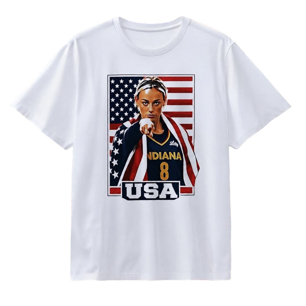 Lexie Hull Indiana Fever 8 USA WNBA Women's Basketball Shirt Indiana Fever Merch Fans Gifts - Merchluma