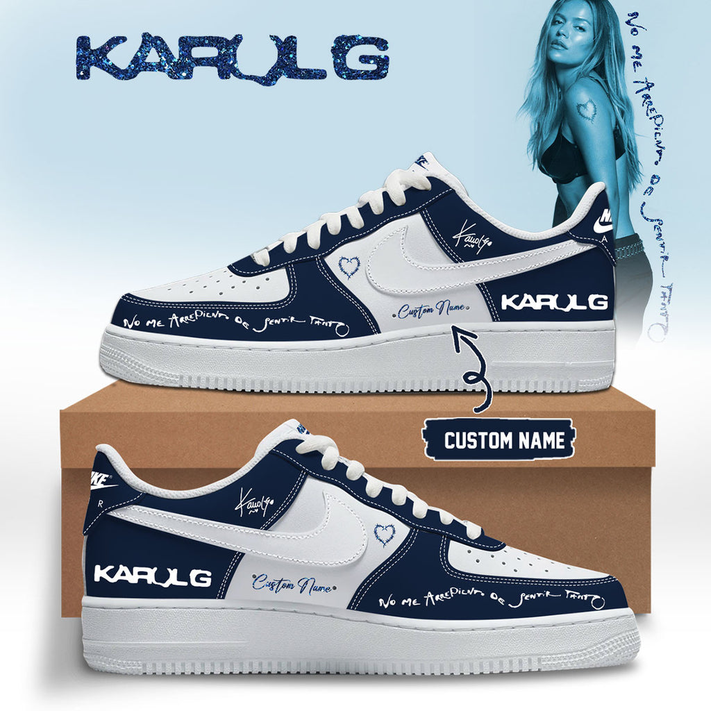 Personalized Karol G No Me Arrepiento De Sentir Tanto AF1 Karol G Sneakers Gifts For Women - Merchluma