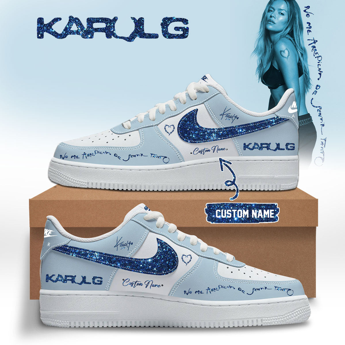 Personalized Karol G No Me Arrepiento De Sentir Tanto Shoes Karol G Gears Music Lovers Gifts - Merchluma