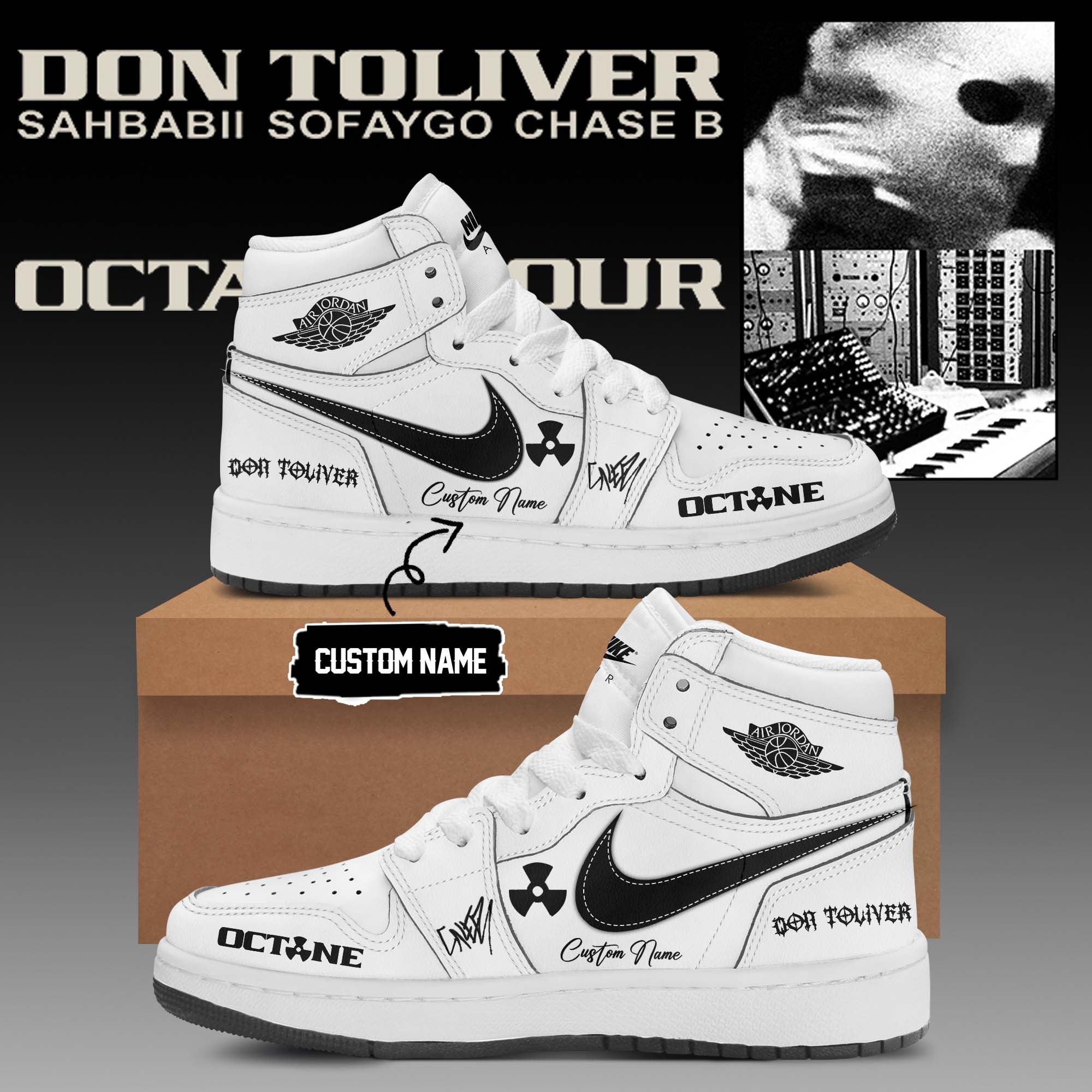 Personalized Don Toliver Octane Tour Signed Shoes Don Toliver Tour Gears Music Lovers Gifts - Merchluma