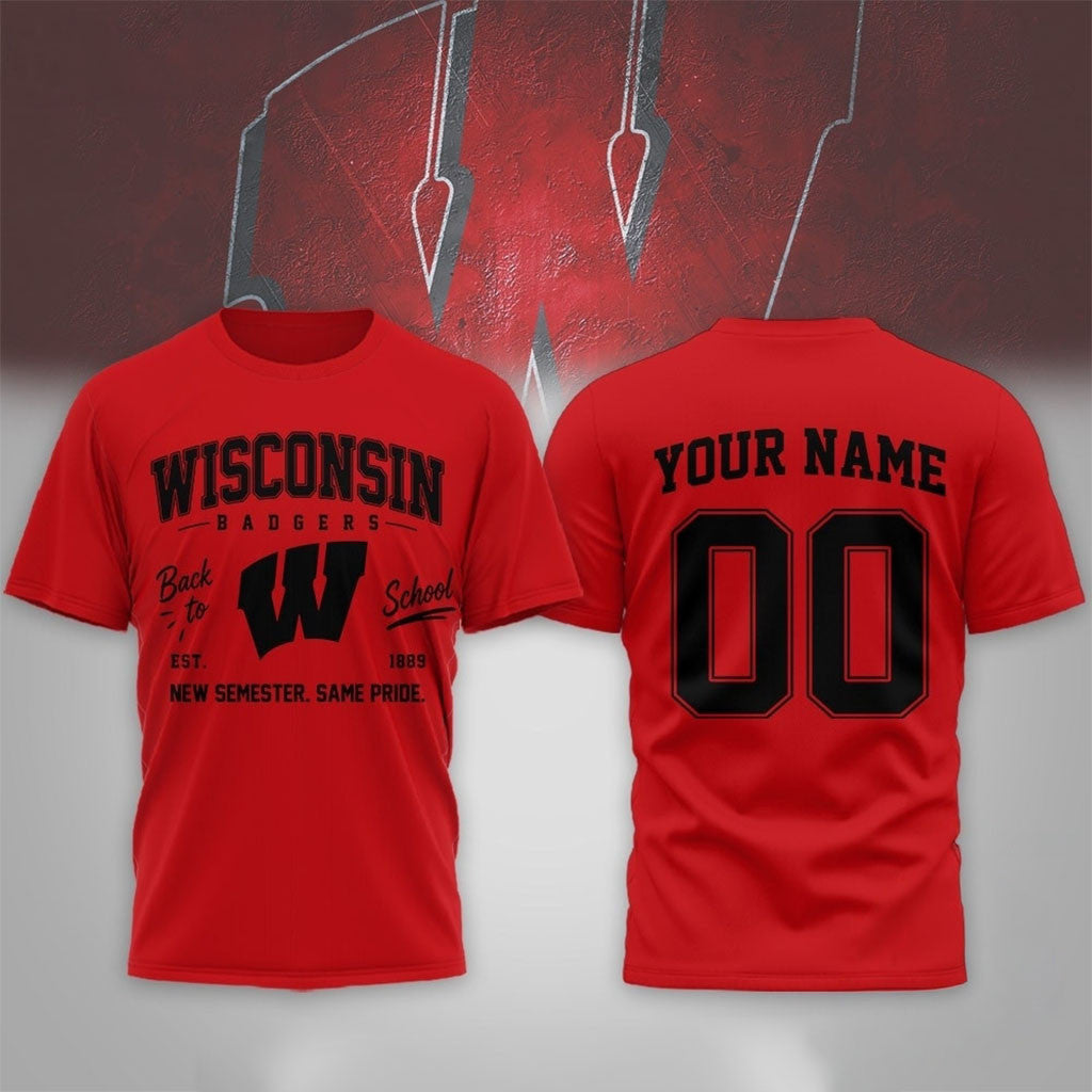 Personalized Wisconsin Badgers NCAA Campus Pride Back To School 2026 Shirt Badgers Merch - Merchluma