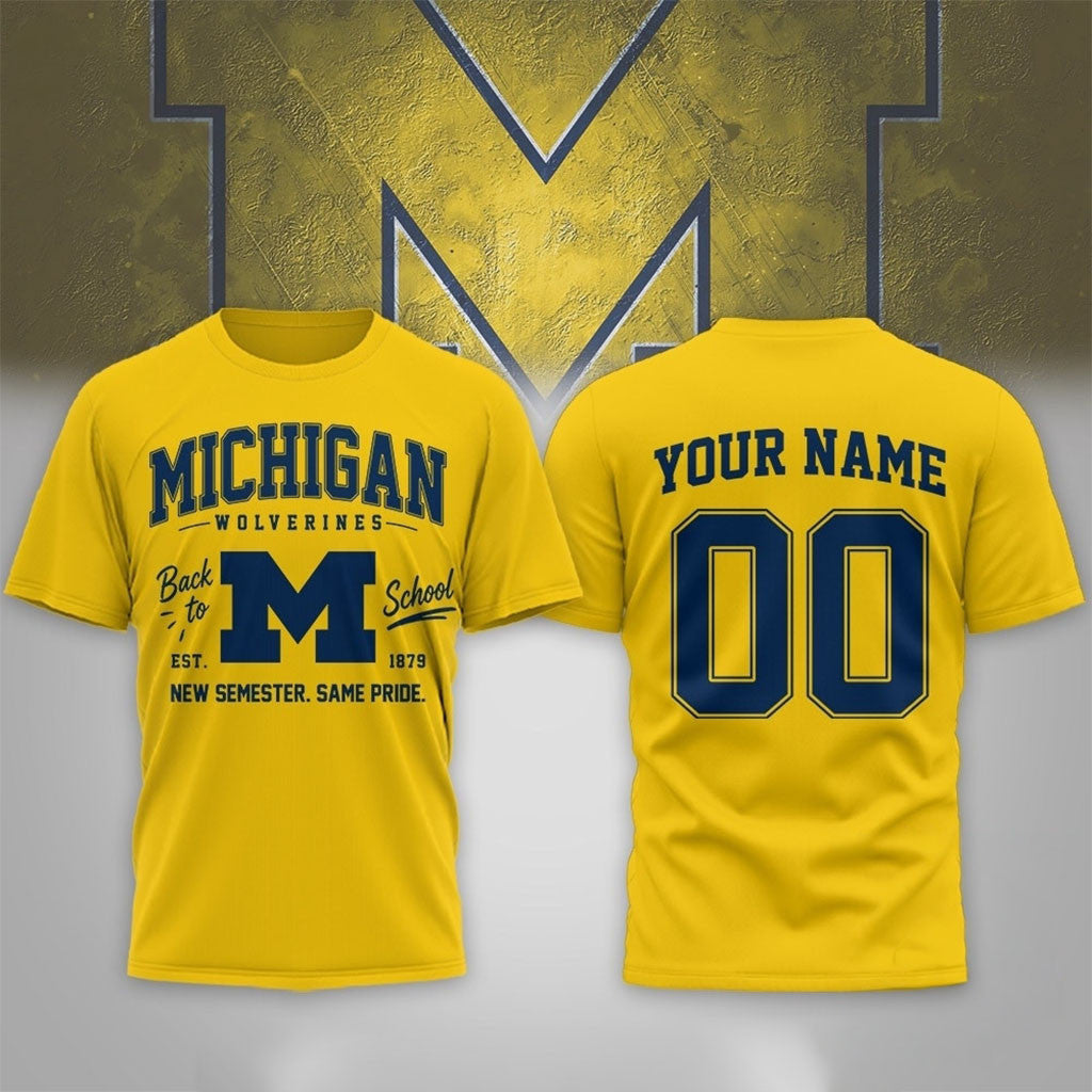 Custom Michigan Wolverines NCAA Campus Pride Back To School 2026 Shirt Wolverines Merch - Merchluma