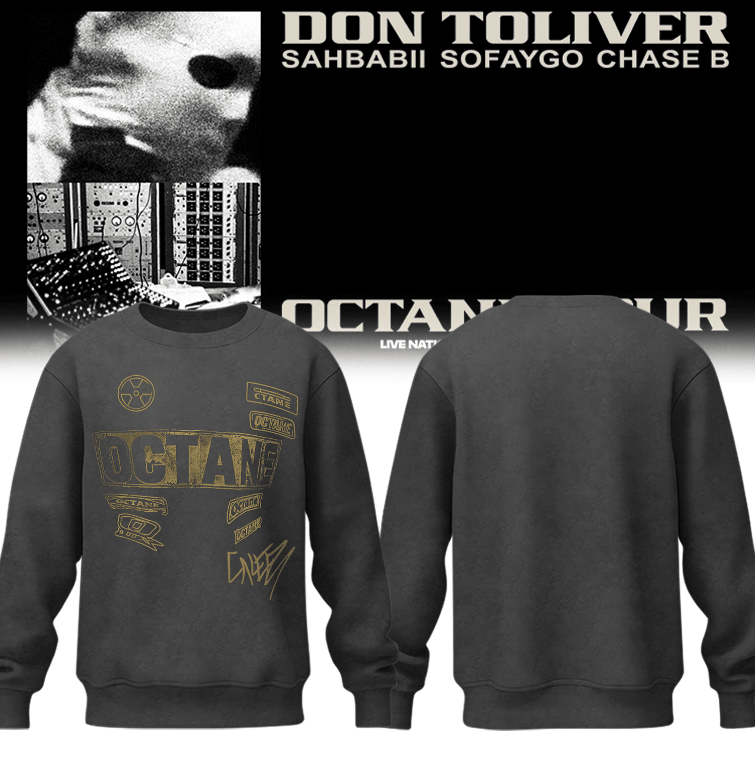 Don Toliver Octane Tour Merch Signed Sweatshirt Concert Attire Rock Don Toliver Lovers Gifts - Merchluma