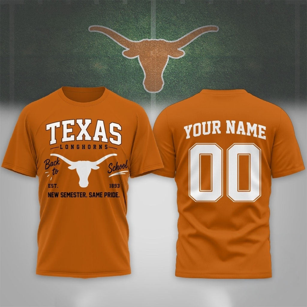 Custom Texas Longhorns NCAA Campus Pride Back To School 2026 Shirt Texas Longhorns Merch - Merchluma