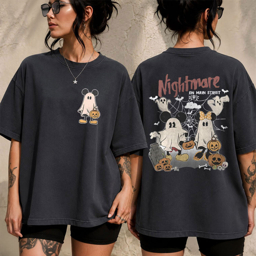 Mickey Minnie Boo Nightmare On Main Street Shirt Halloween Apparel Mickey Lovers Gifts - Merchluma
