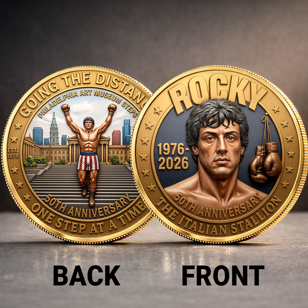 Rocky 50th Anniversary Commemorative Coin Rocky 1976 2026 Memorial Coin Gifts Ideas - Merchluma