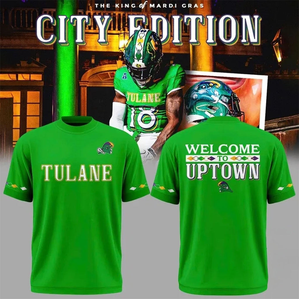 Tulane Green Wave Merch 2026 City Edition Green Shirt Tulane Green Wave Mardi Gras Pride Shirt - Merchluma