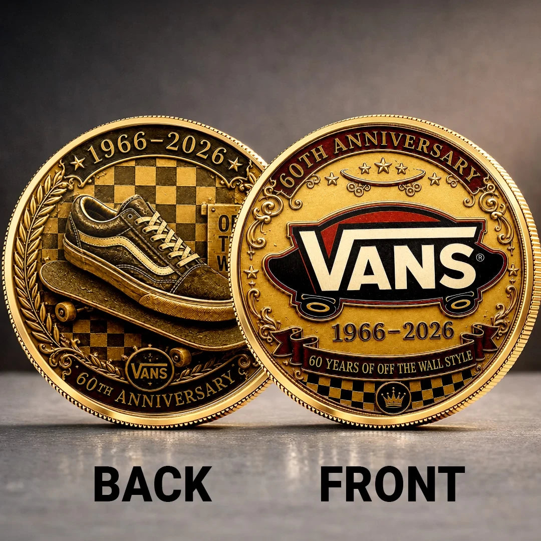 Vans 60th Anniversary Commemorative Coin 60 Years Vans Of The Walls Style Coin Vans Lovers Gift - Merchluma
