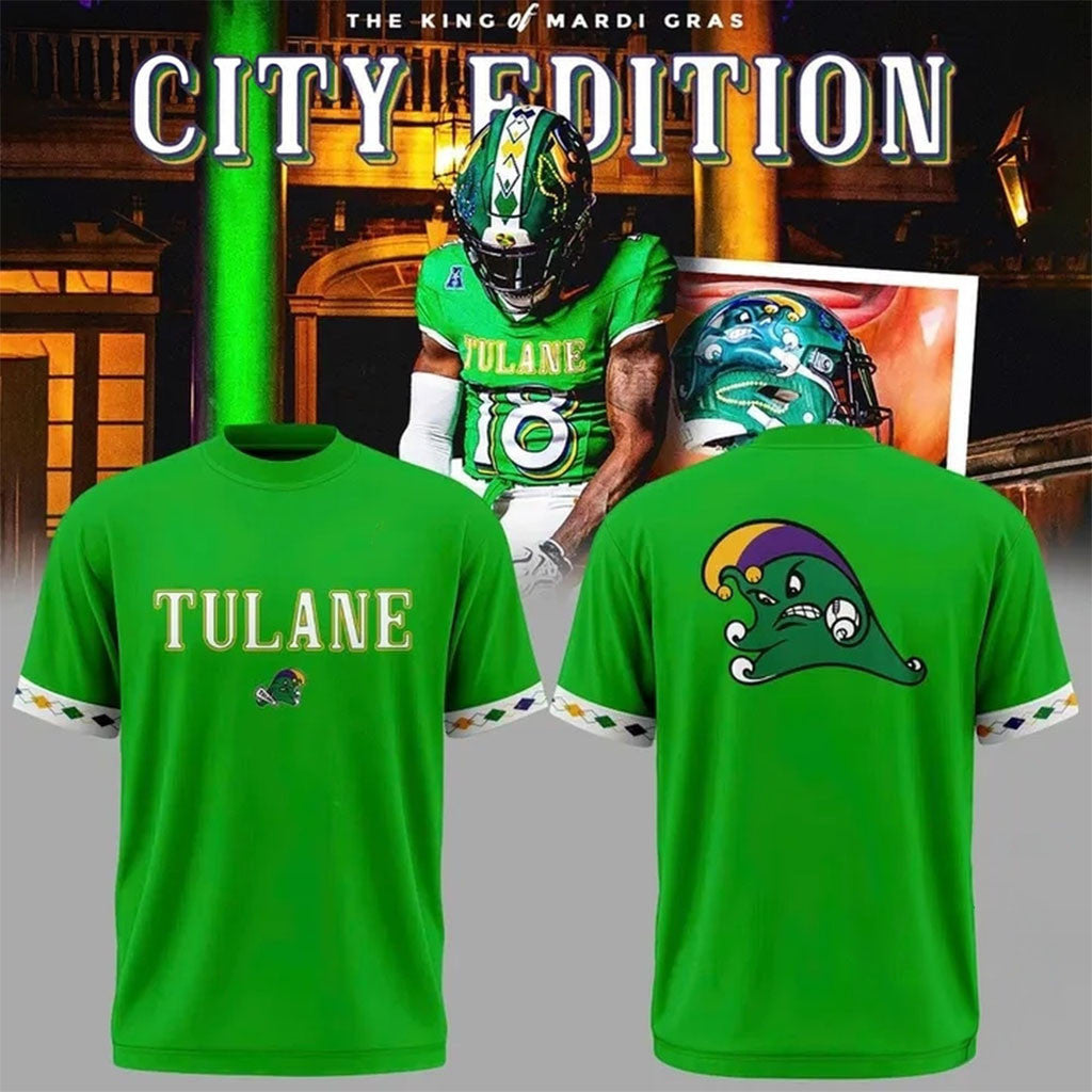 Tulane Green Wave Merch 2026 City Edition Shirt Mardi Gras Tulane Green Wave Shirt Fans Gifts - Merchluma