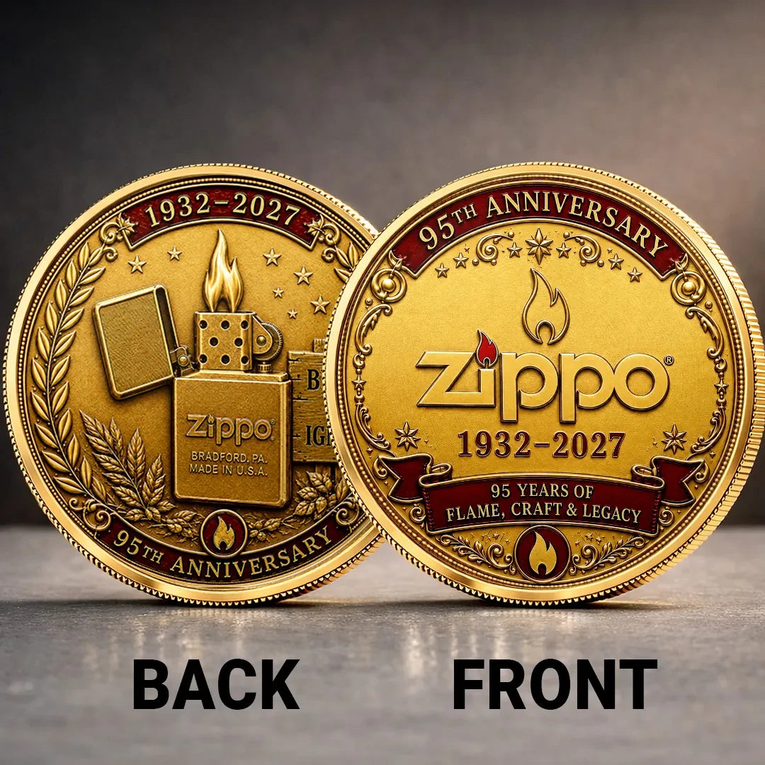 Zippo 95th Anniversary Commemorative Coin Flame Craft Legacy Coin Gifts For Zippo Users - Merchluma