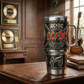 ACDC High Voltage Back In Black Tumbler ACDC Band Tumbler Rock Lovers Gifts Ideas - Merchluma