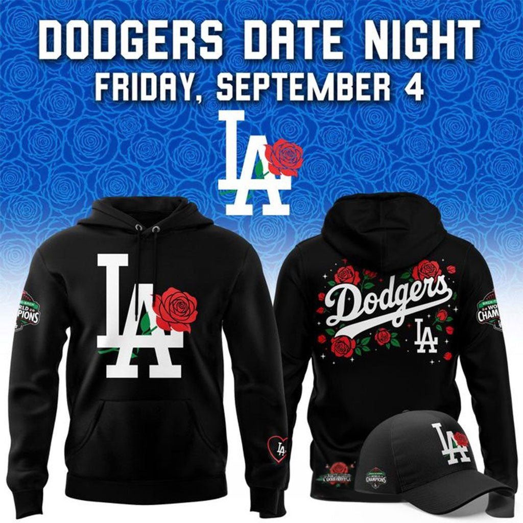 Los Angeles Dodgers Merch X Date Night Hoodi Dodgers Game Day Outfits Gifts For Him - Merchluma
