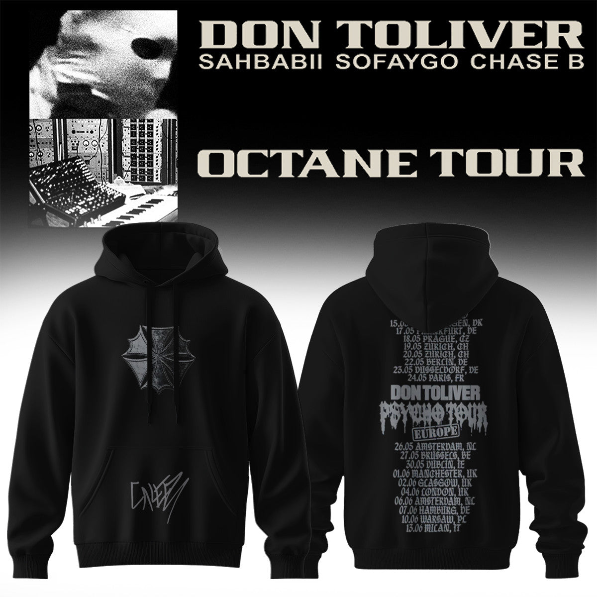 Don Toliver Octane Tour Signed Hoodie Don Toliver Concert Outfits Gifts For Fans - Merchluma