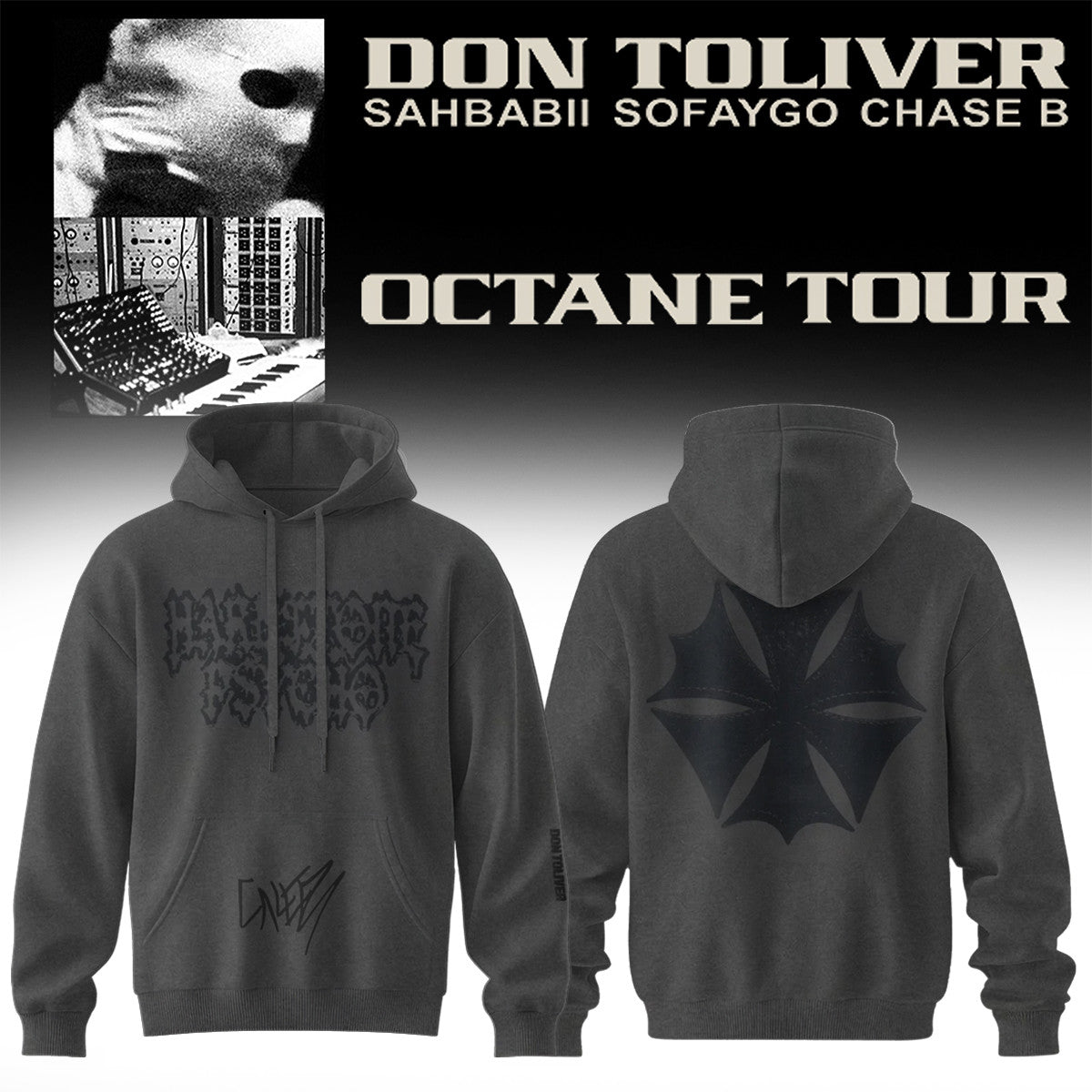 Don Toliver Octane Tour Signed Hoodie Don Toliver Tour Merch Clothing Gifts For Music Lovers - Merchluma