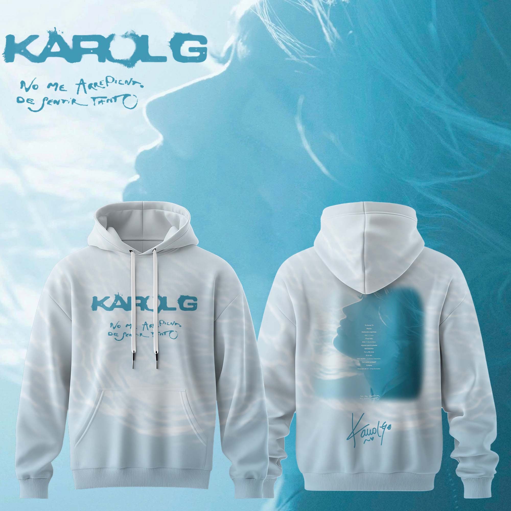 Karol G No Me Arrepiento De Sentir Tanto Hoodie Karol G Concert Merch Gifts For Women - Merchluma