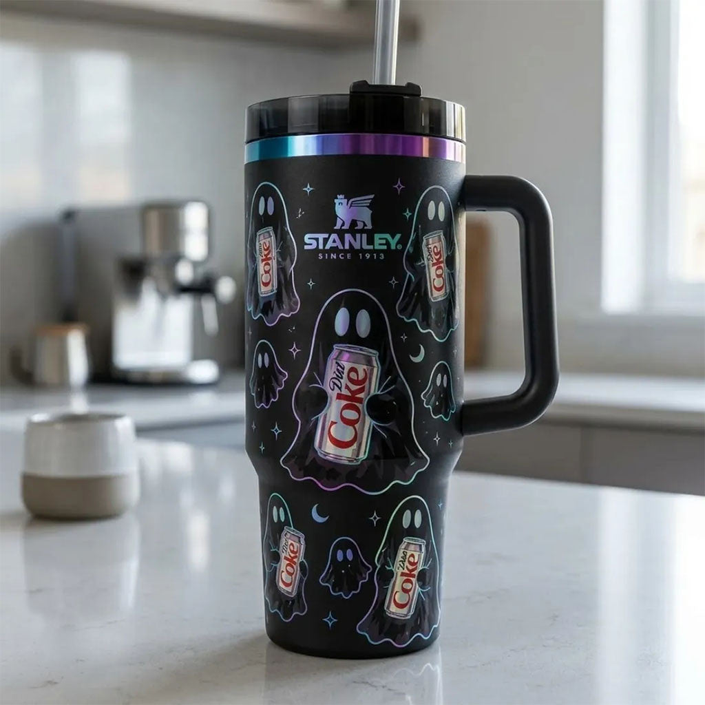 Halloween Diet Coke Ghost Stanley Tumbler Halloween Cute Tumbler Gifts For Holiday - Merchluma