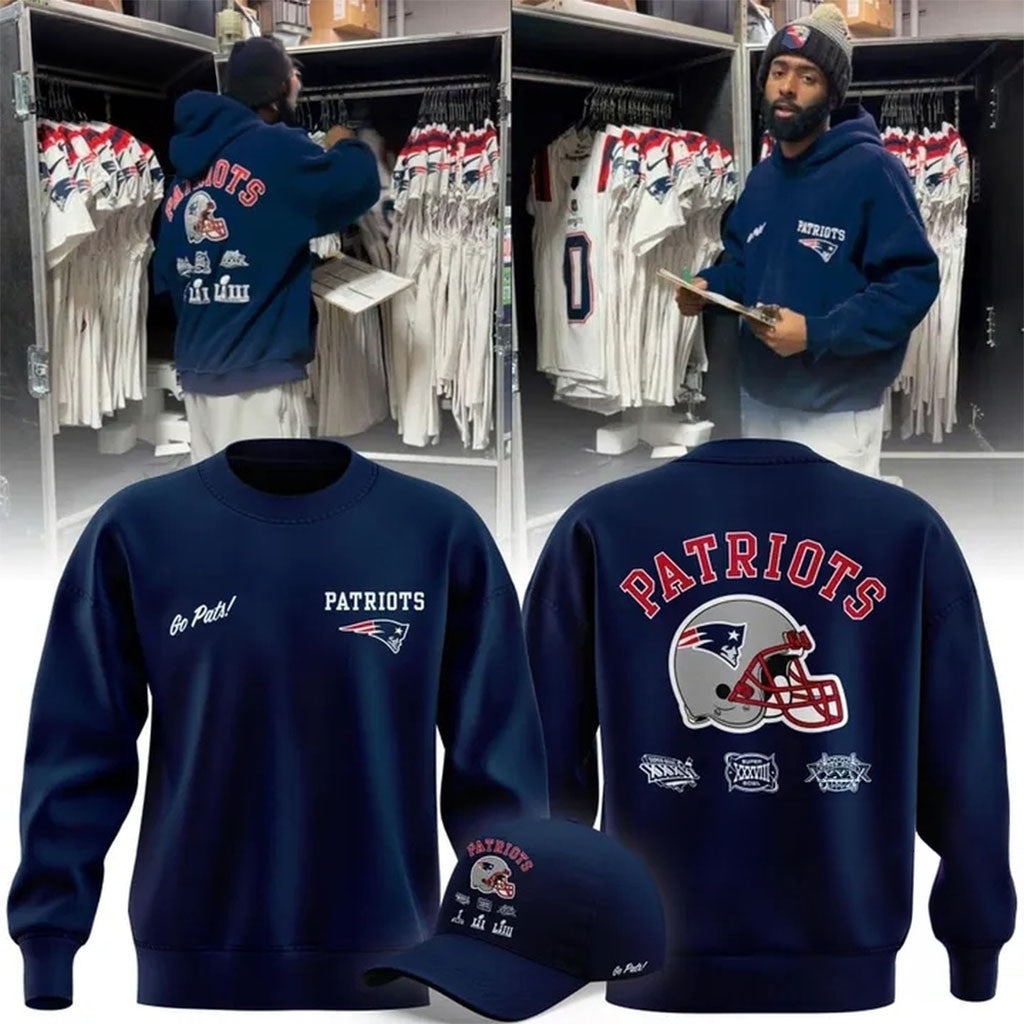 New England Patriots 2026 Football New Uniform Sweatshirt NE Patriots Apparel Football Gifts - Merchluma