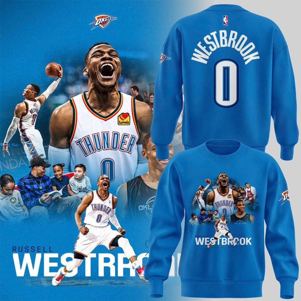 OKC Thunder Signatures Merch Russell Westbrook 2026 Sweatshirt Westbrook Memorial Sweatshirt - Merchluma