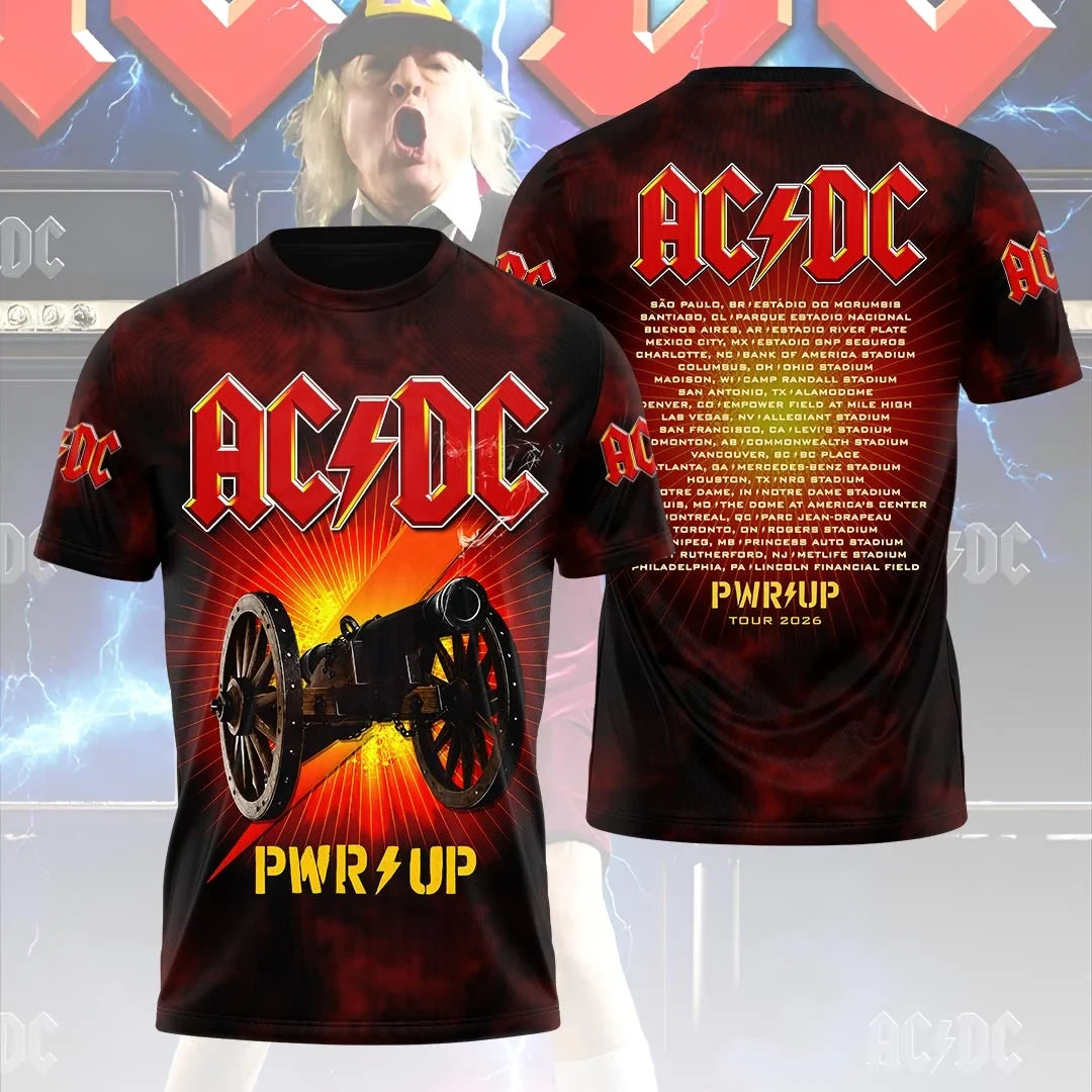 ACDC Power Up Tour 2026 Shirt Rock Concert Clothes ACDC Merch Rock Lovers Gifts - Merchluma