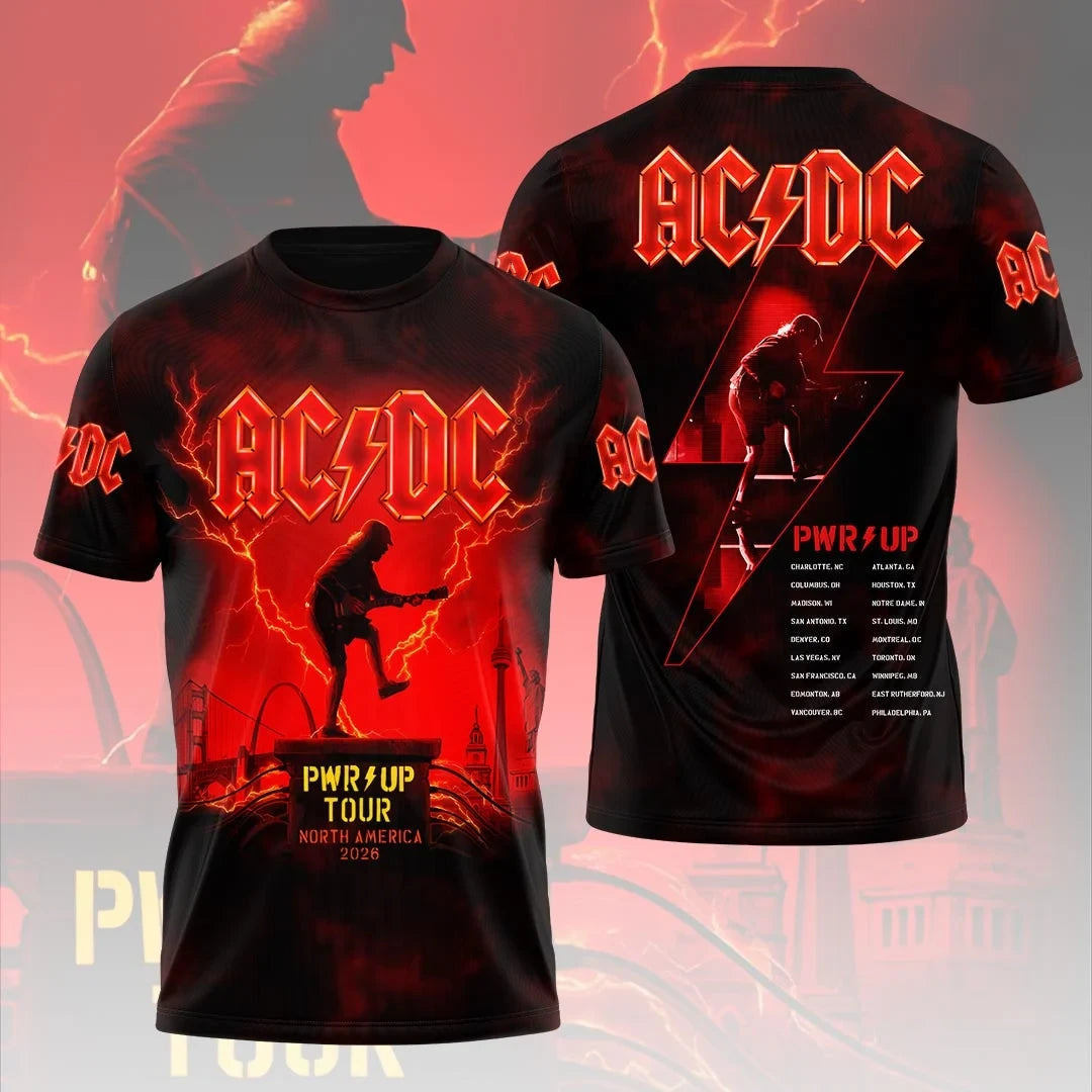 ACDC Power Up Tour 2026 Shirt ACDC Concert Outfits Ideas Gifts For Rock Lovers - Merchluma