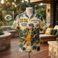 Green Bay Packers Football Mascot Hawaiian Shirt Green Bay Packers Merch Aloha Shirt Fans Gifts - Merchluma