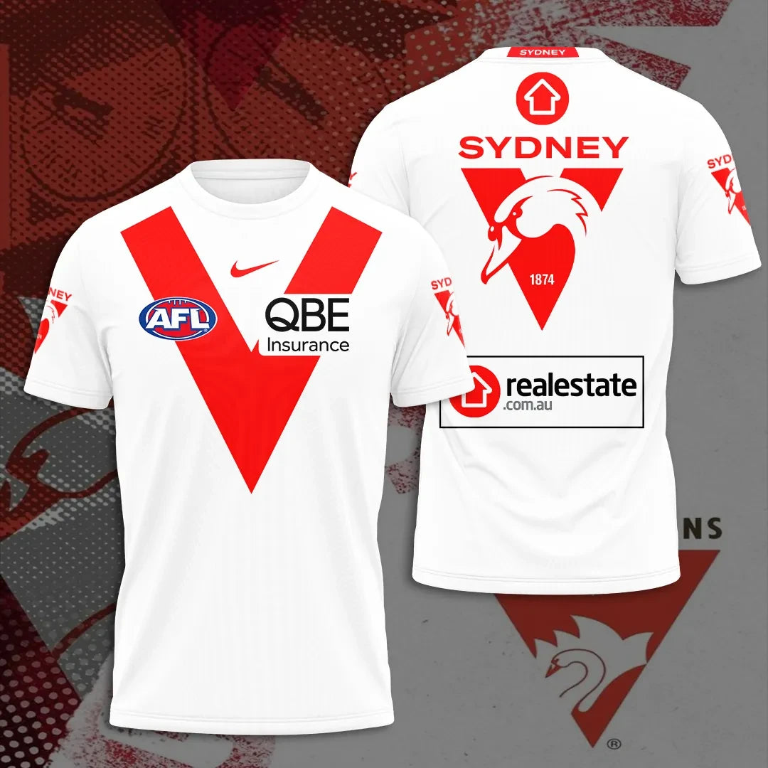 Sydney Swans 2025 Heritage Guernsey Shirt Sydney Swans FC Merch Rules Football Lovers Gifts - Merchluma