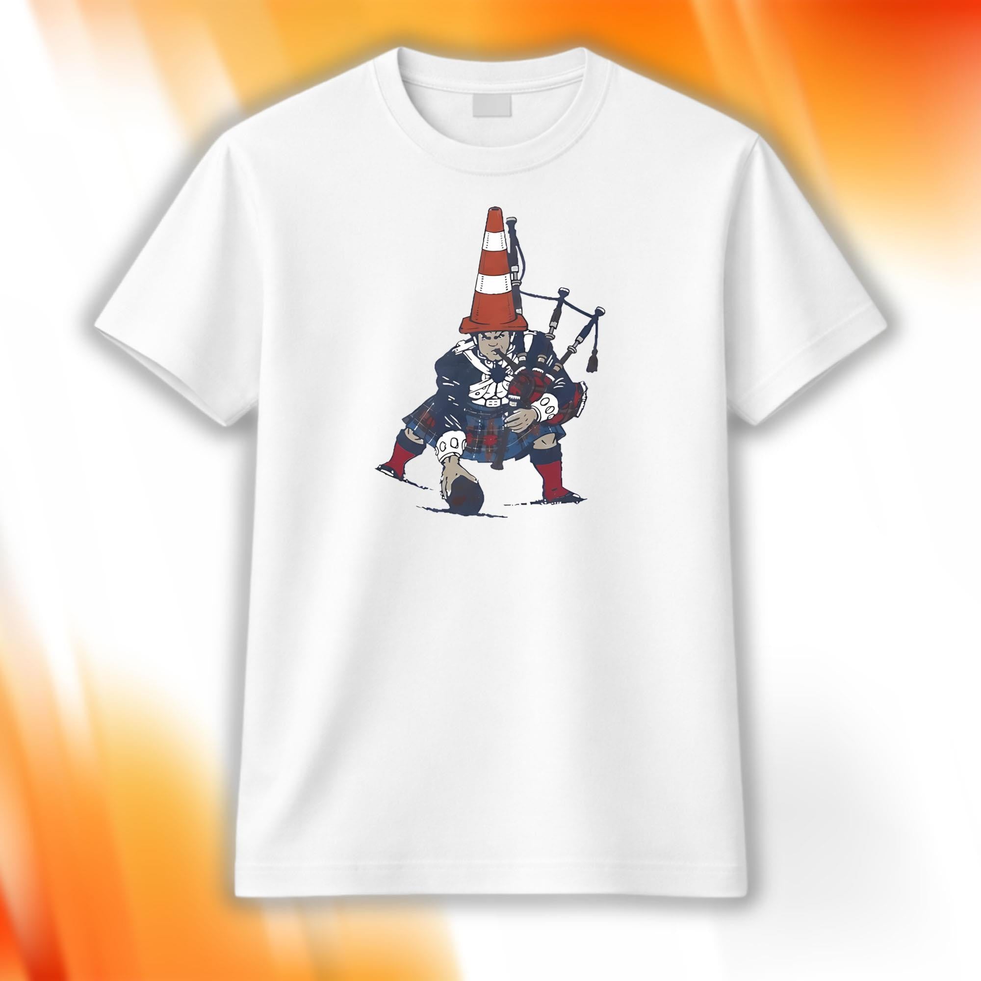 Bagpipes And Traffic Cone Pats 2026 Shirt NE Patriots Merch Gifts For Football Lovers - Merchluma